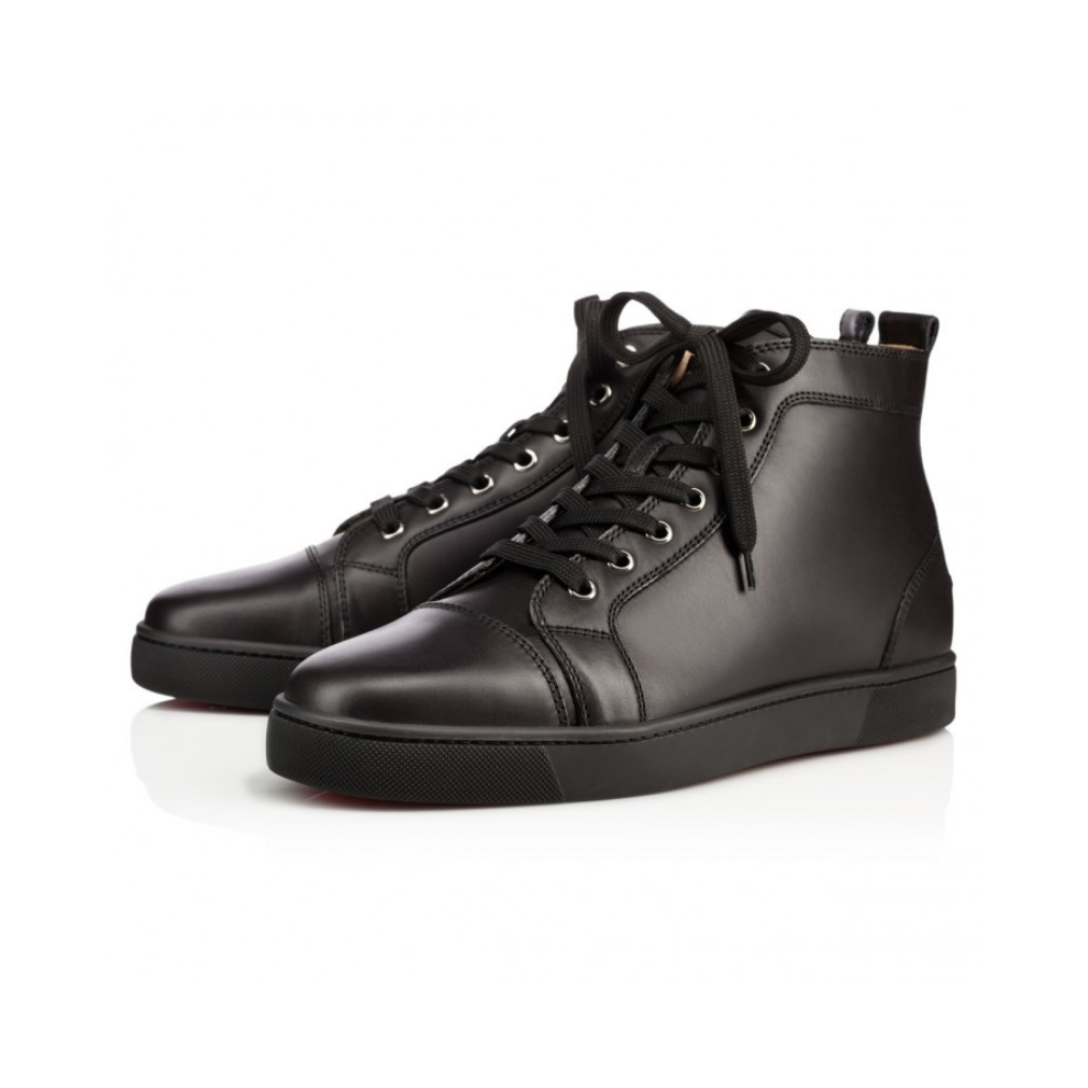 Buy CHRISTIAN LOUBOUTIN Louis High-top sneakers - Calf leather - Black | Krewsa South Africa