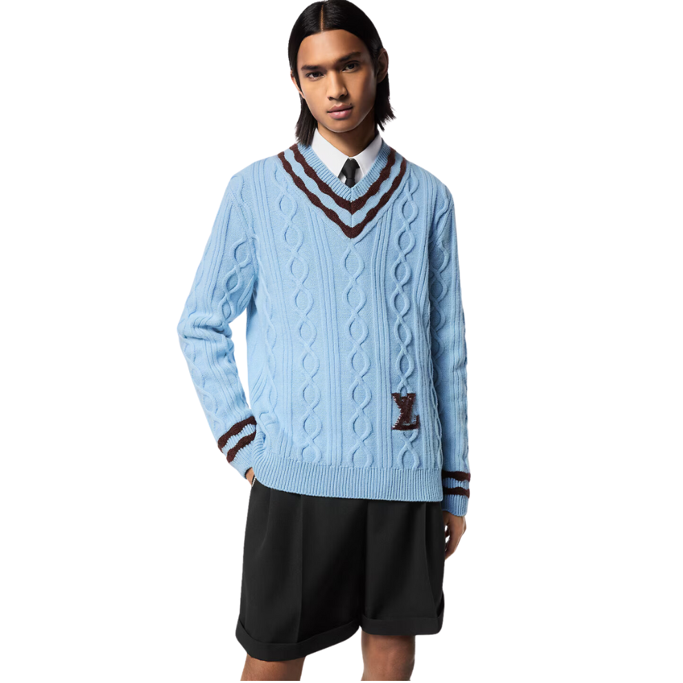Buy LOUIS VUITTON Cable-Knit Wool And Mohair V-Neck Pullover | Krewsa South Africa