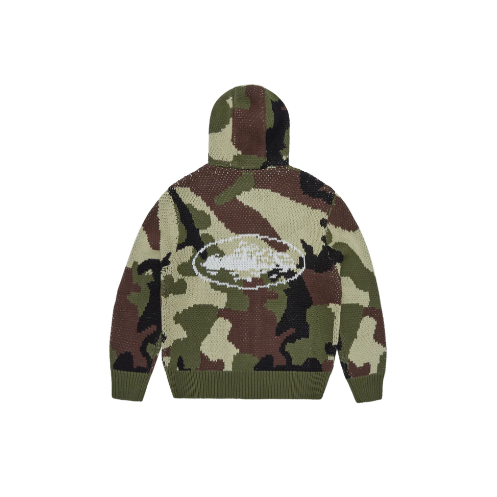 Buy Corteiz Alcatraz Heavy Knit Zip Hoodie Camo | Krewsa South Africa