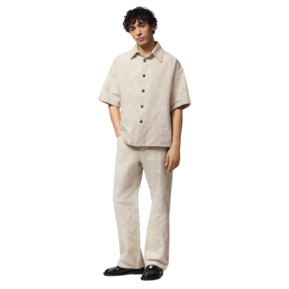 Buy LOUIS VUITTON Damier Short-Sleeved Denim Shirt | Krewsa South Africa