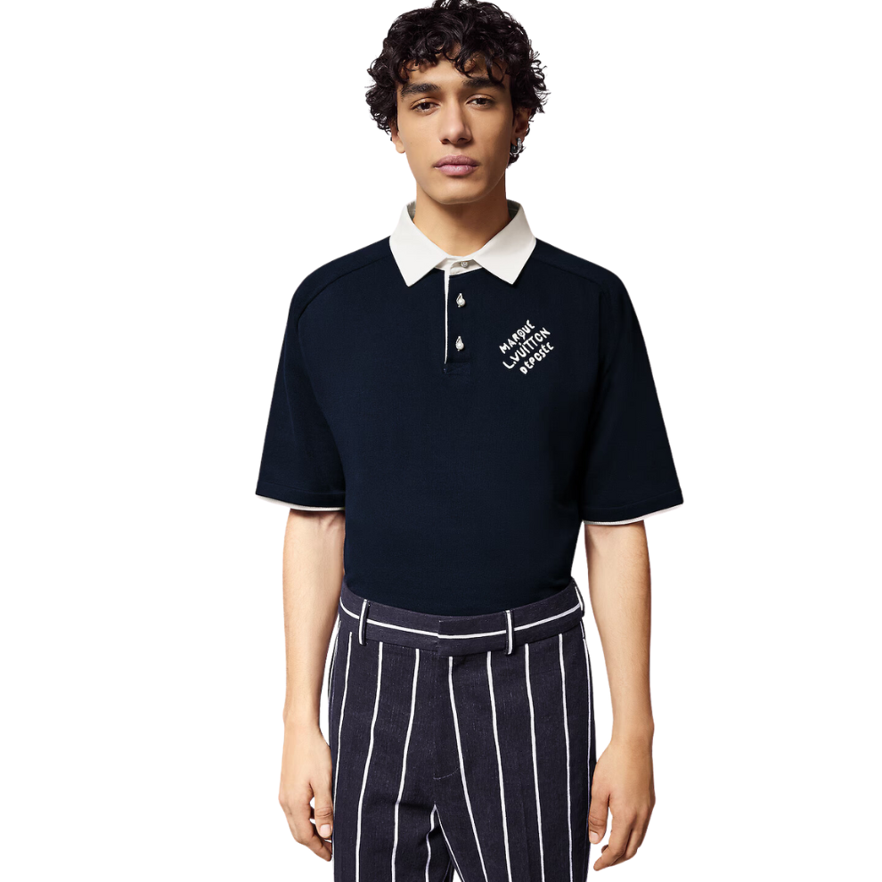 Buy Louis Vuitton Embroidered Short-Sleeved Cotton Blend Polo Shirt | Krewsa South Africa