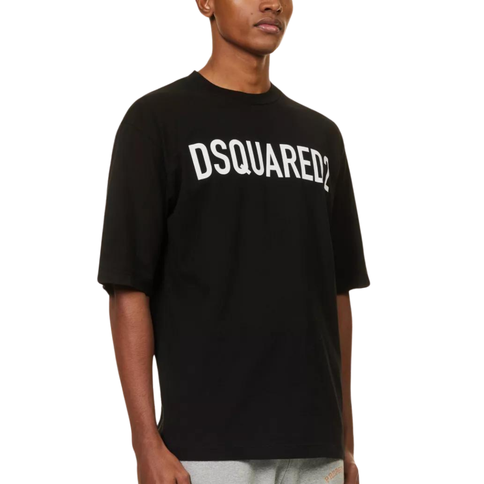 Buy DSQUARED2 Brand-print crewneck regular-fit cotton-jersey T-shirt | Krewsa South Africa