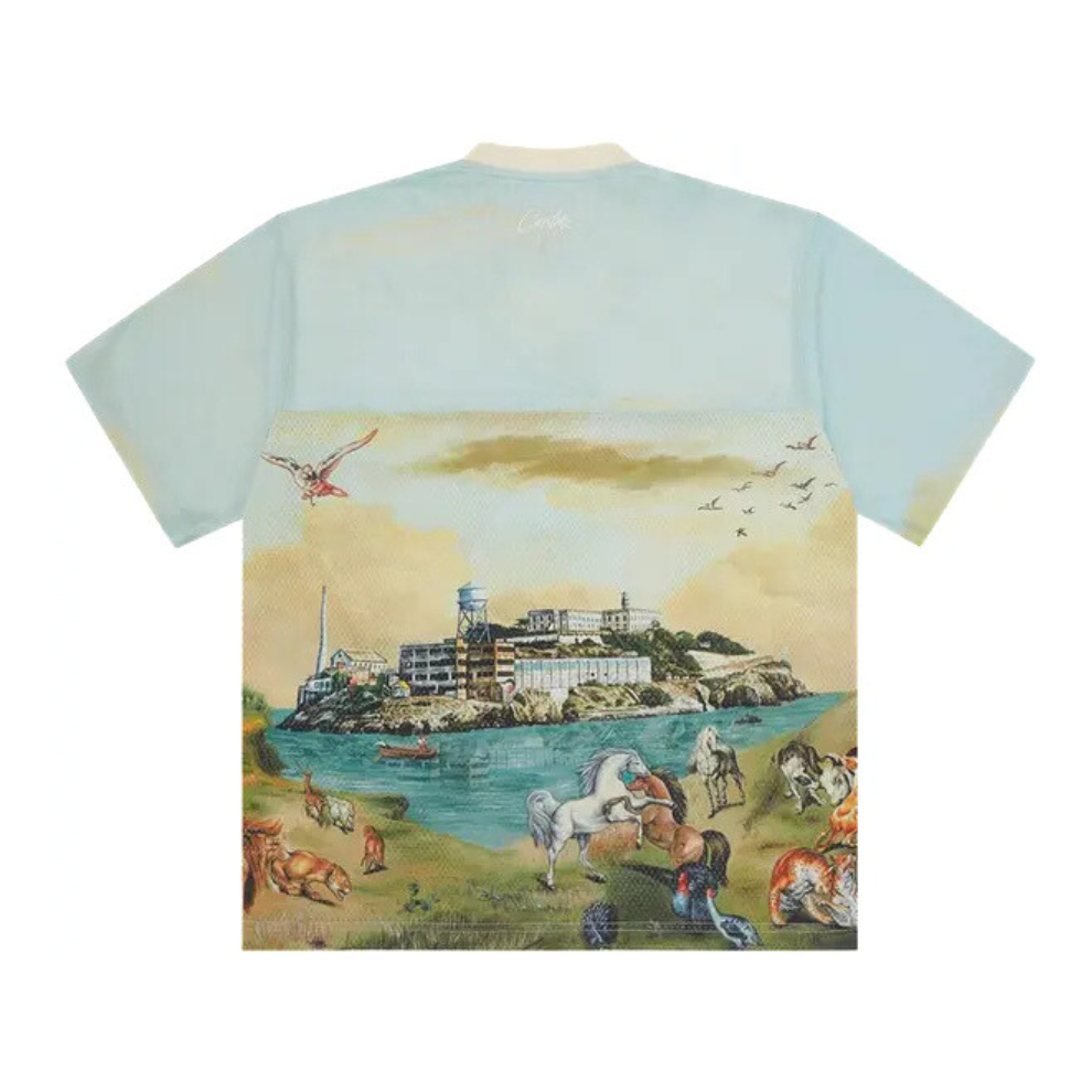 Buy Corteiz Narnia Football Jersey 'Blue/Cream' | Krewsa South Africa