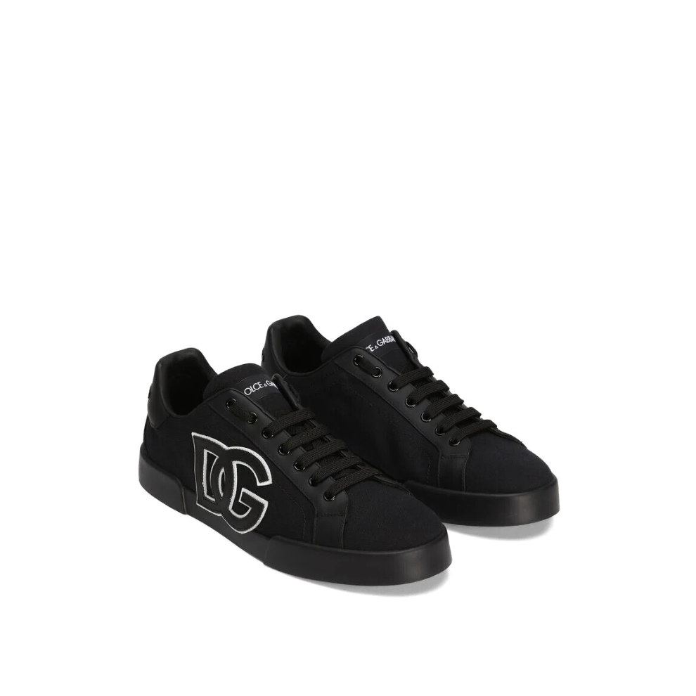 Buy Dolce & Gabbana Portofino light strobel sneakers in canvas and calfskin | Krewsa South Africa