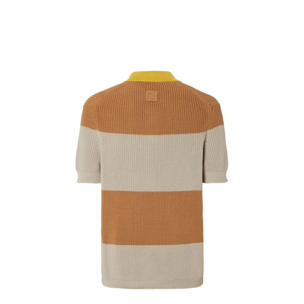 Buy FENDI Polo shirt Yellow and beige cotton jersey | Krewsa South Africa