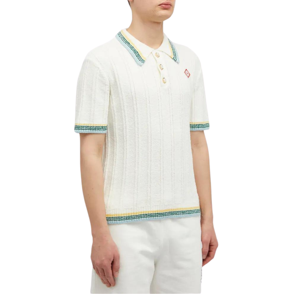Buy CASABLANCA RIBBED BOUCLE POLO White | Krewsa South Africa