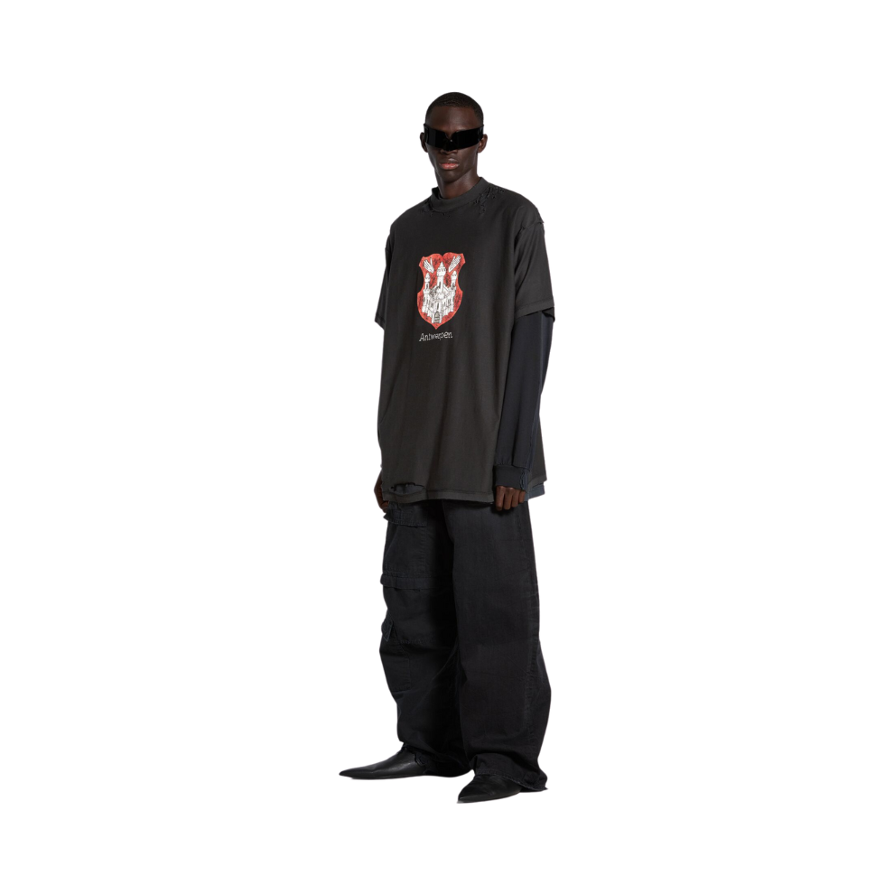 Buy Balenciaga ANTWERPEN INSIDE-OUT T-SHIRT OVERSIZED IN BLACK | Krewsa South Africa