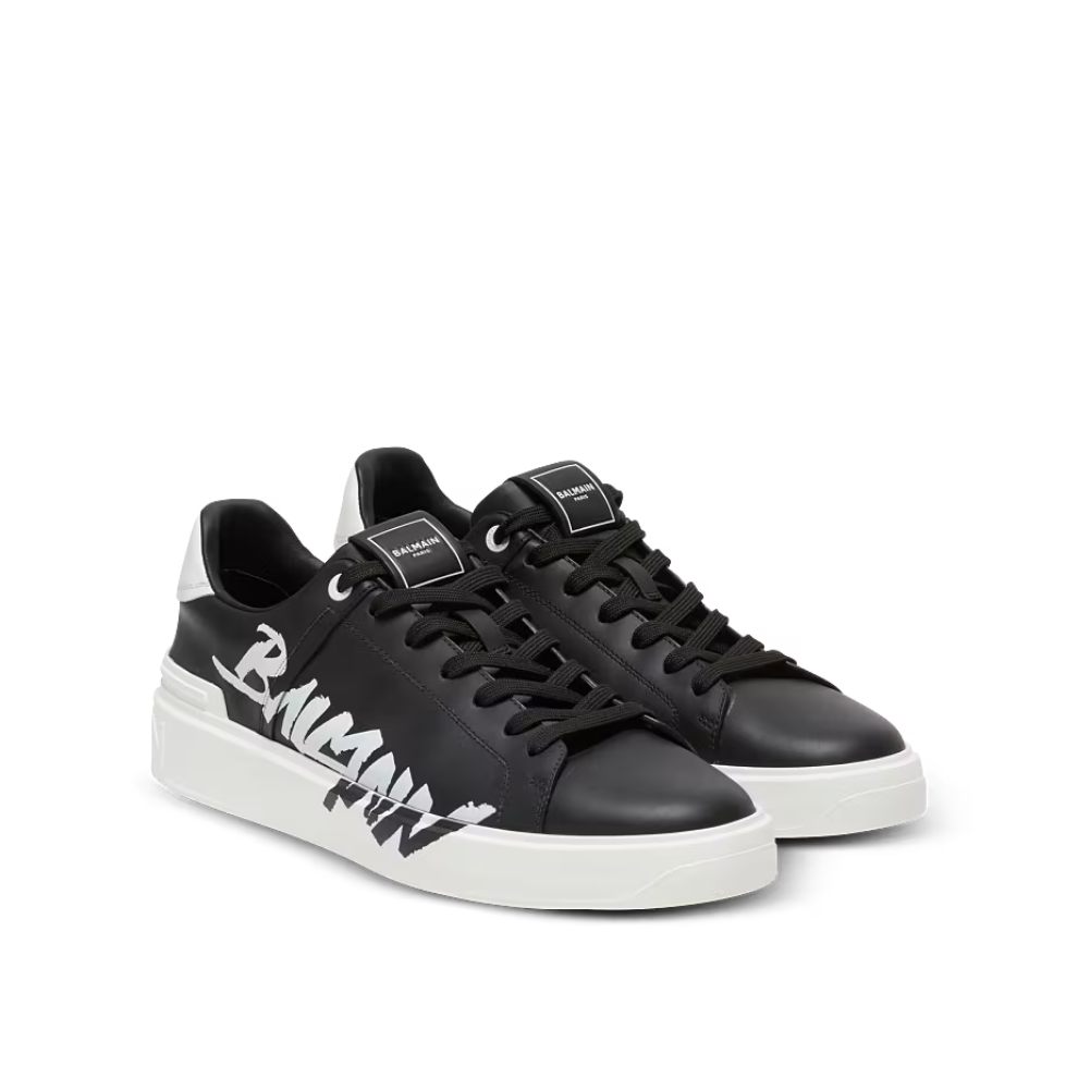 Buy Balmain B-Court printed leather sneakers | Krewsa South Africa