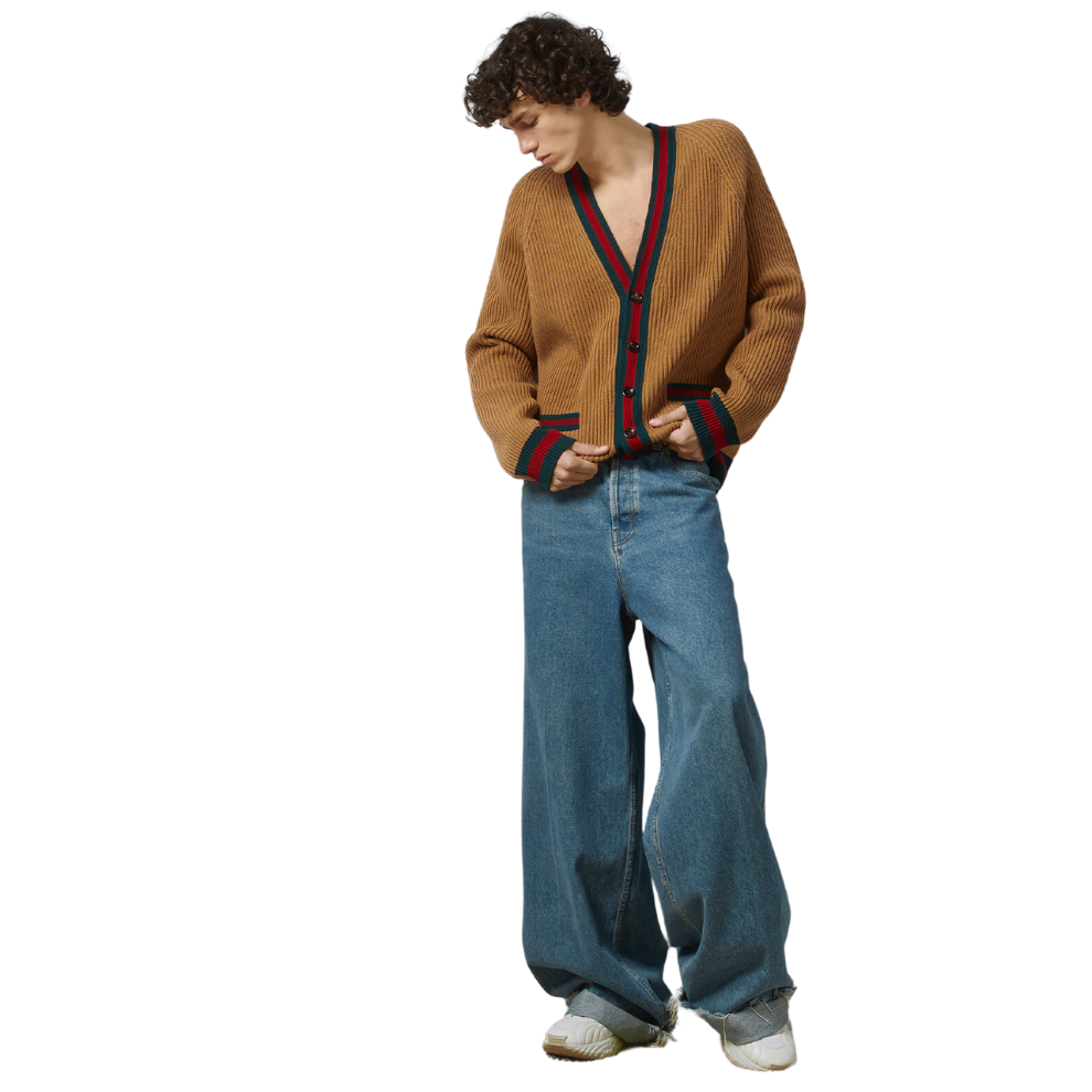 Buy GUCCI KNIT WOOL CARDIGAN WITH WEB | Krewsa South Africa