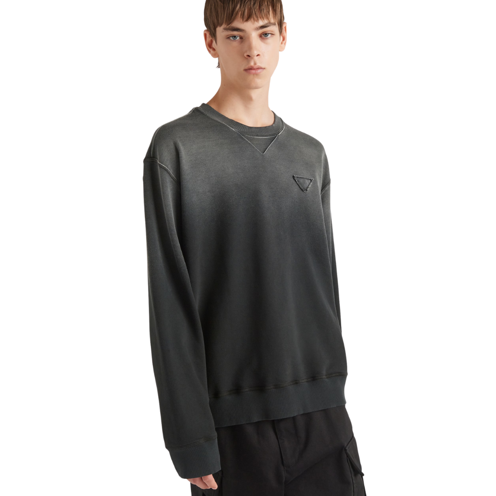 Buy PRADA Oversized garment-dyed cotton sweatshirt | Krewsa South Africa