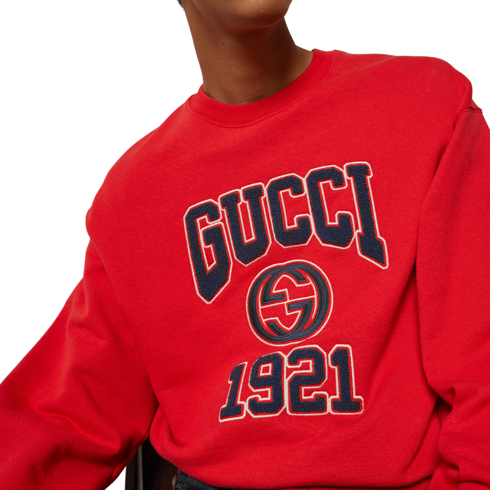 Buy GUCCI COTTON JERSEY SWEATSHIRT WITH EMBROIDERY | Krewsa South Africa