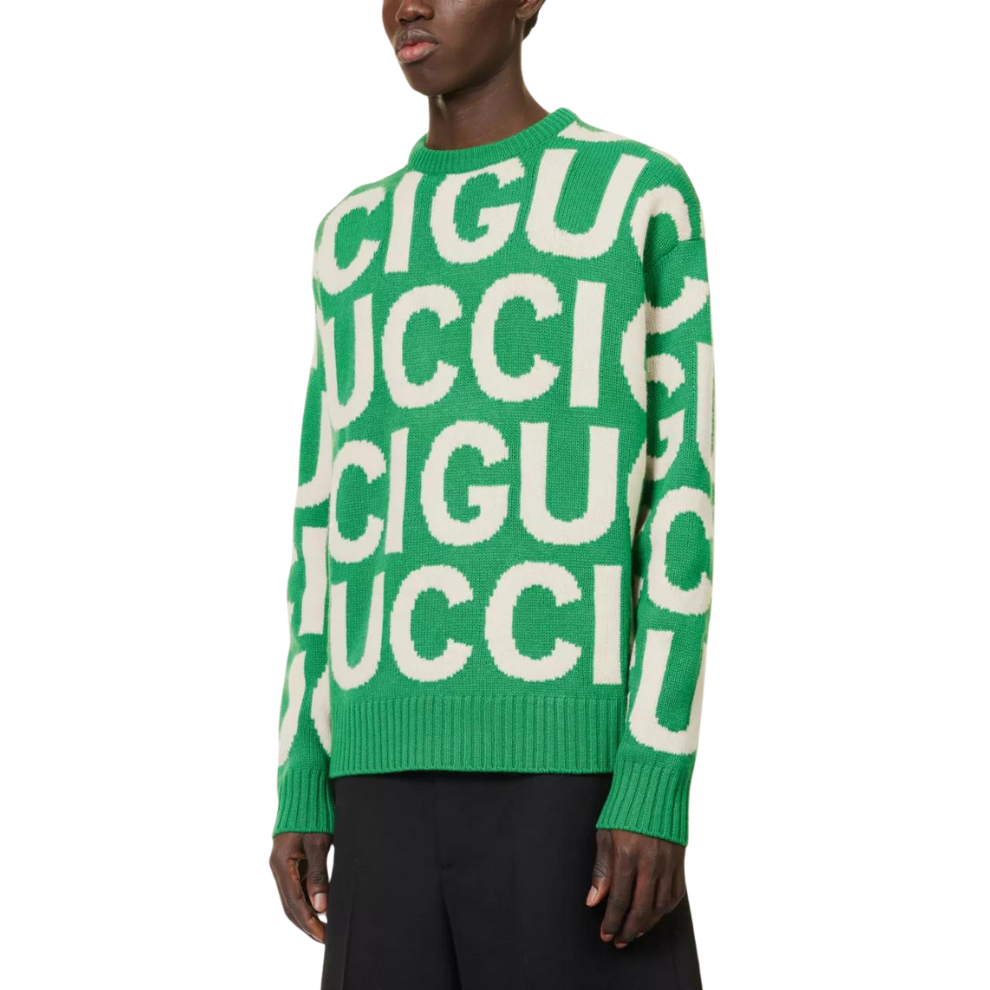 Buy GUCCI Logo-intarsia relaxed-fit wool-knit jumper | Krewsa South Africa
