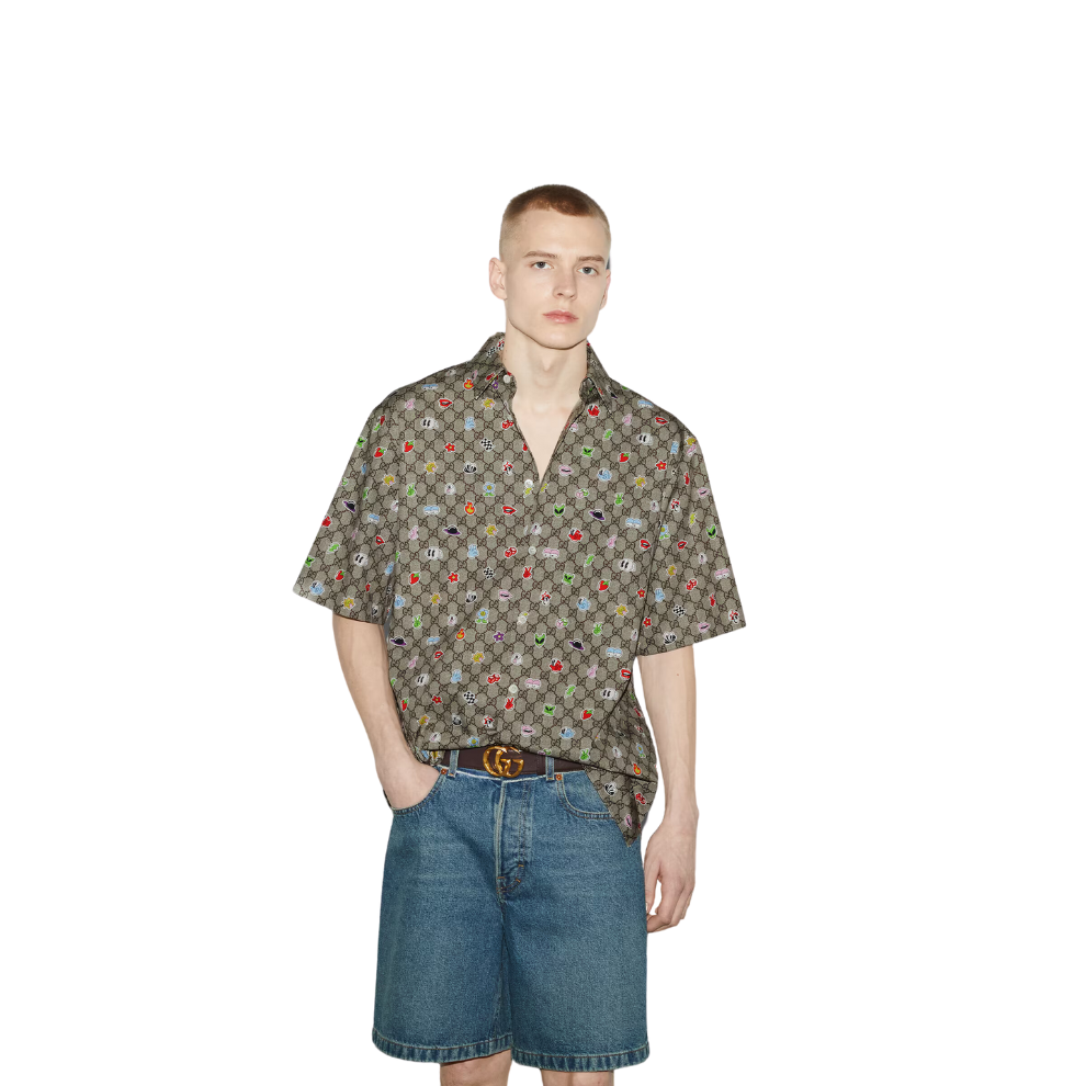 Buy GUCCI COTTON POPLIN SHIRT WITH PRINT | Krewsa South Africa