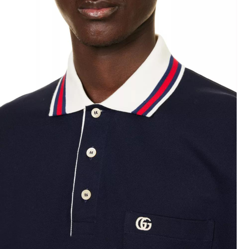 Buy GUCCI Stripe-collar short-sleeve stretch-cotton piqué polo shirt | Krewsa South Africa
