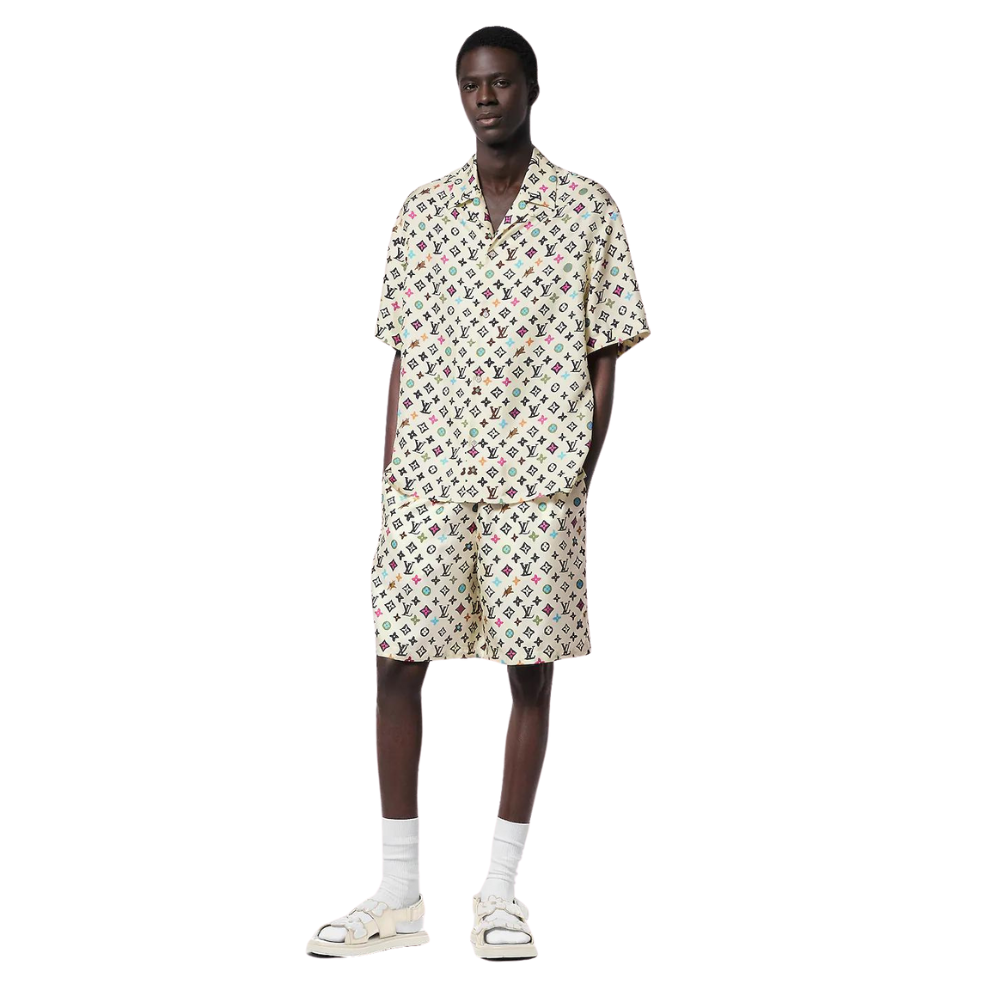 Buy LOUIS VUITTON Monogram Printed Silk Shorts | Krewsa South Africa