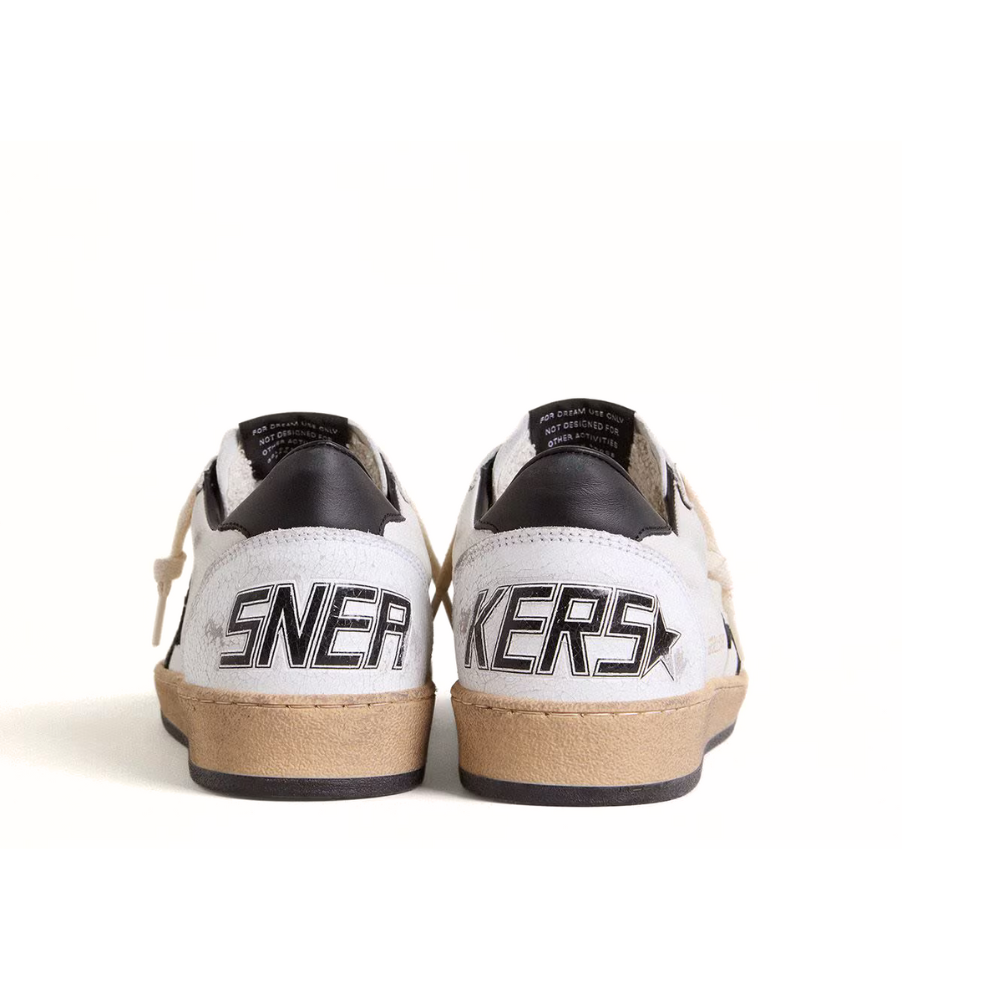 Buy Golden Goose Men's Ball Star in white nappa with black star | Krewsa South Africa