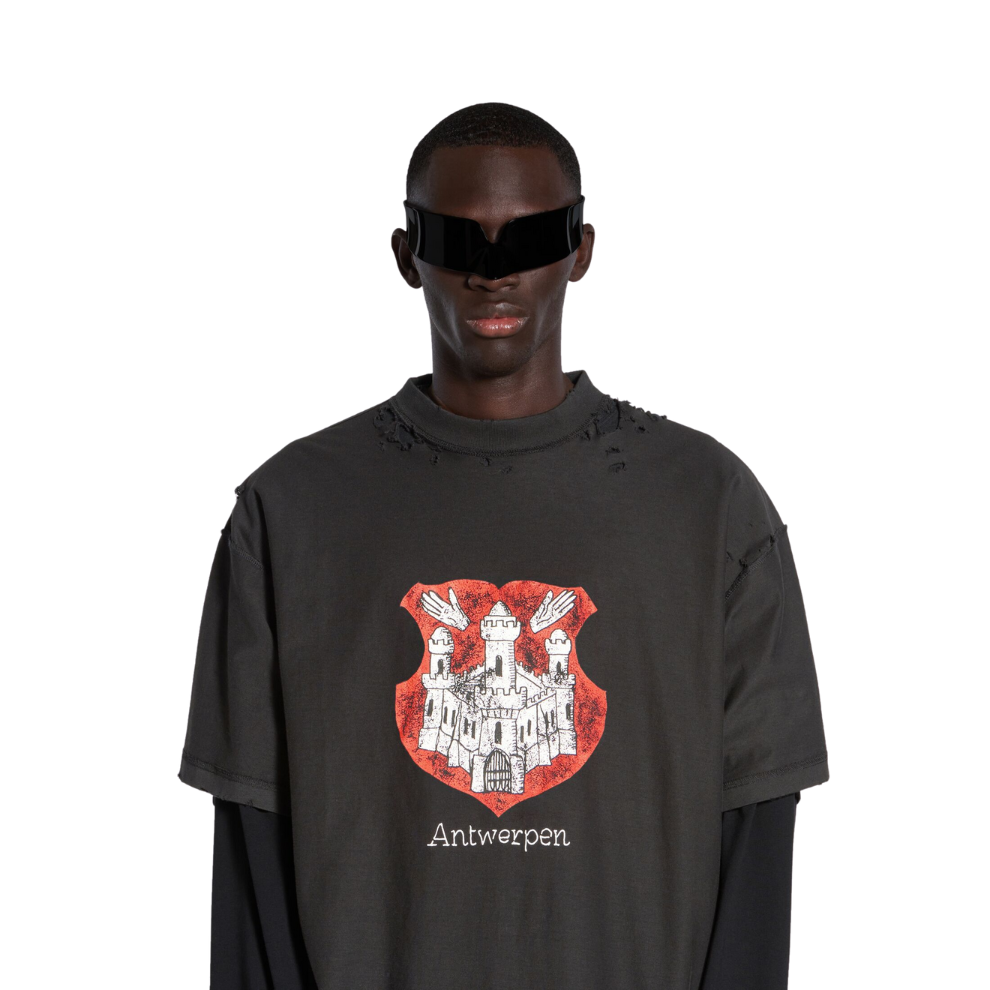 Buy Balenciaga ANTWERPEN INSIDE-OUT T-SHIRT OVERSIZED IN BLACK | Krewsa South Africa