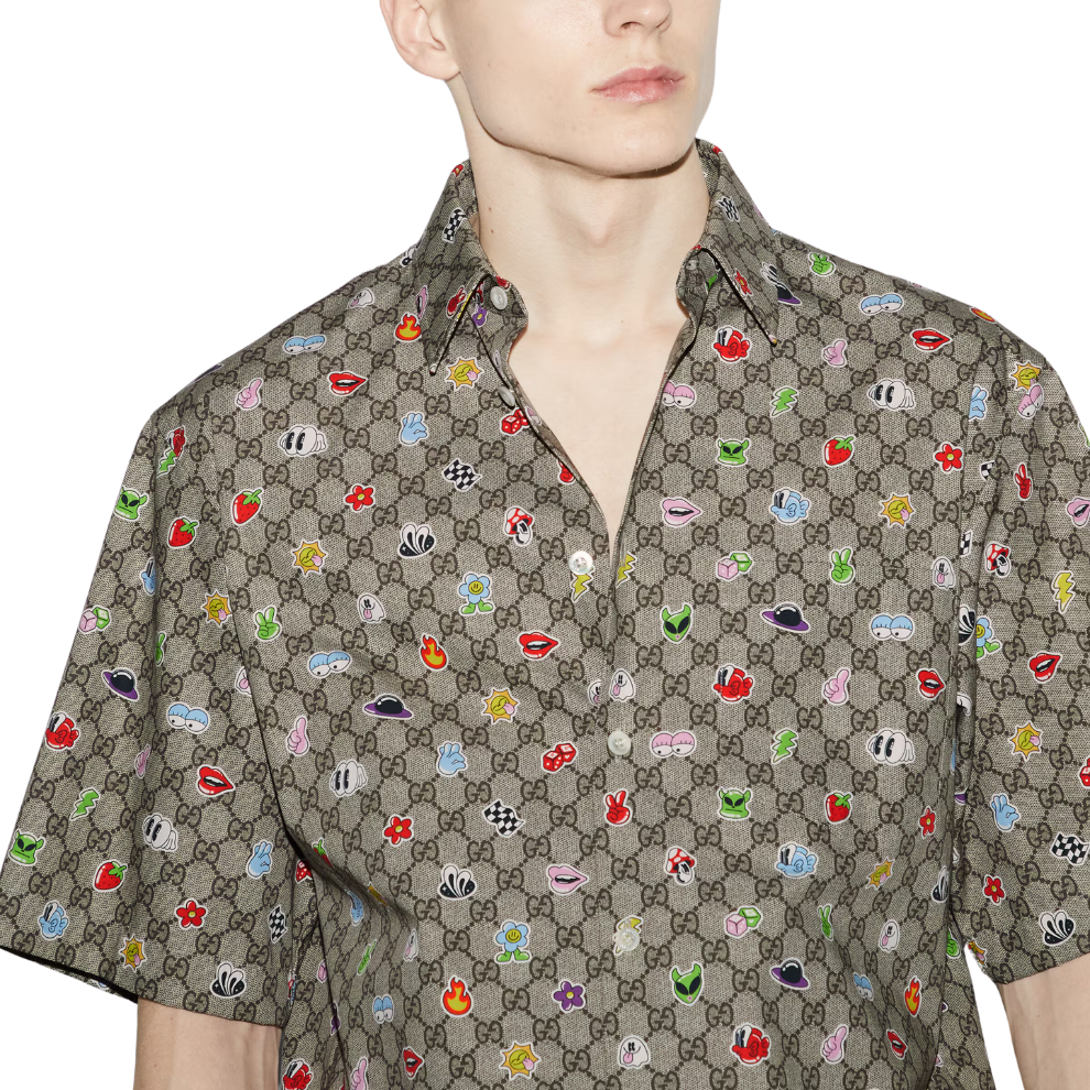 Buy GUCCI COTTON POPLIN SHIRT WITH PRINT | Krewsa South Africa
