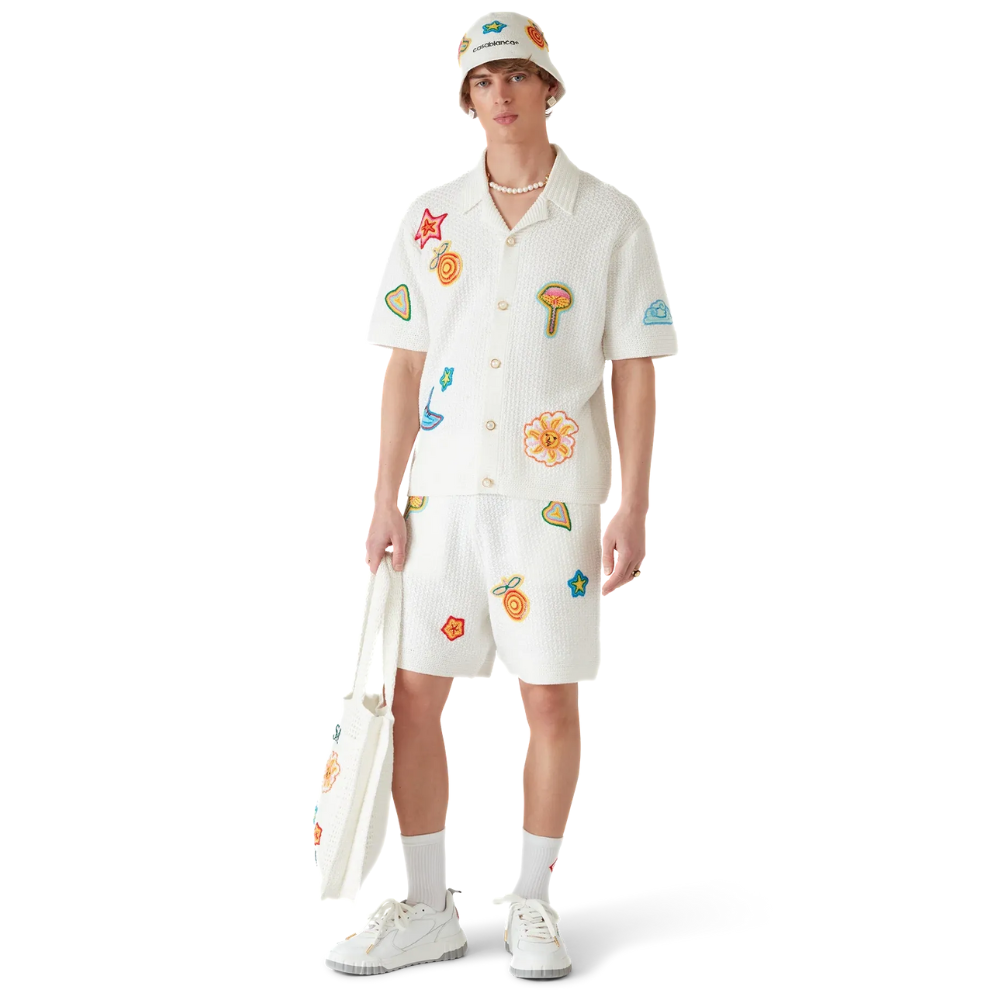 Buy CASABLANCA Motif Short Sleeve Crochet Shirt | Krewsa South Africa