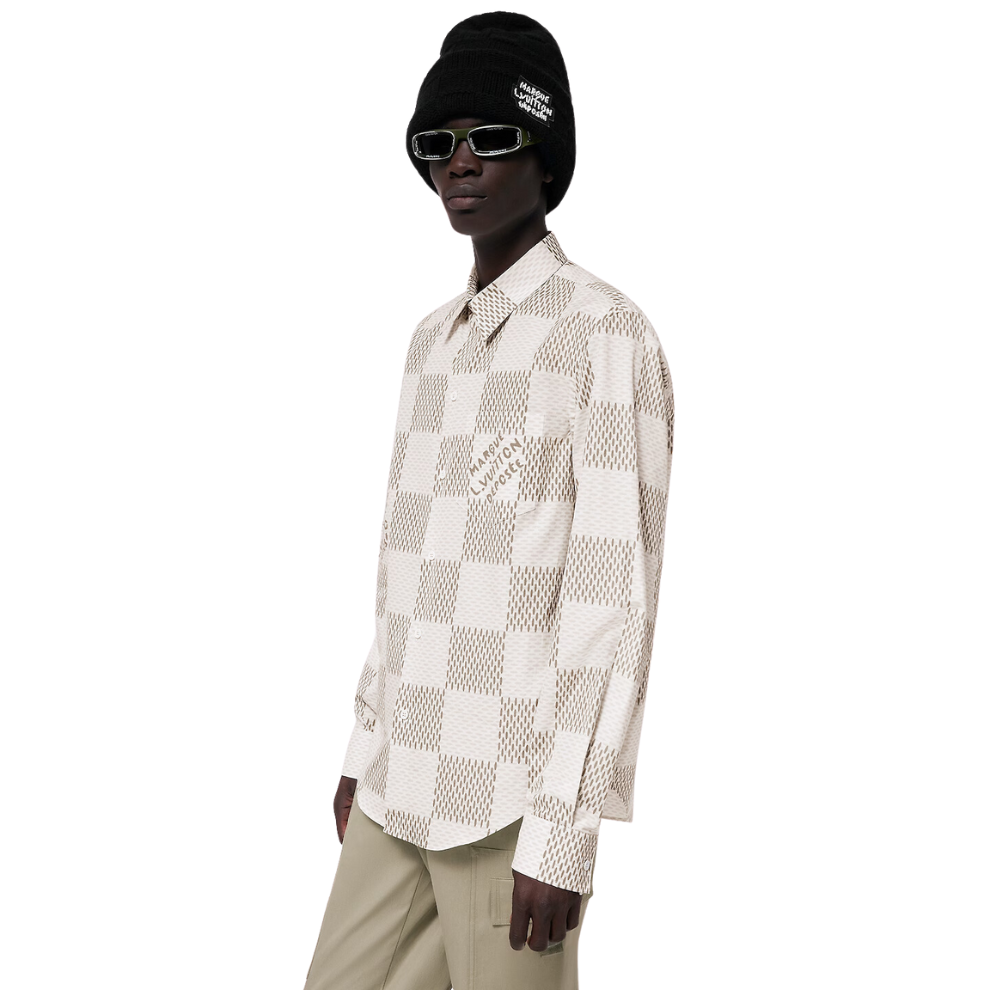 Buy LOUIS VUITTON Damier Long-Sleeved Classic Cotton Shirt | Krewsa South Africa