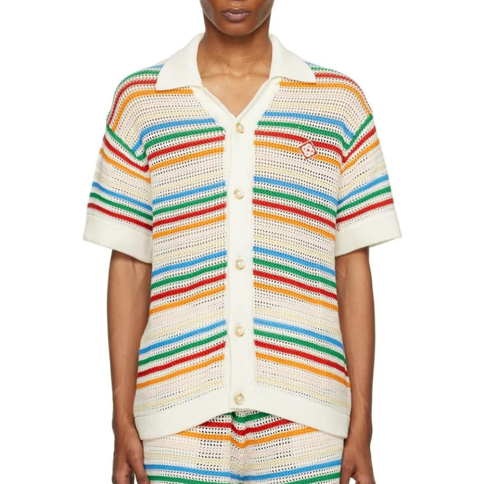 Buy CASABLANCA Braid Striped Shirt In Rainbow Stripe | Krewsa South Africa