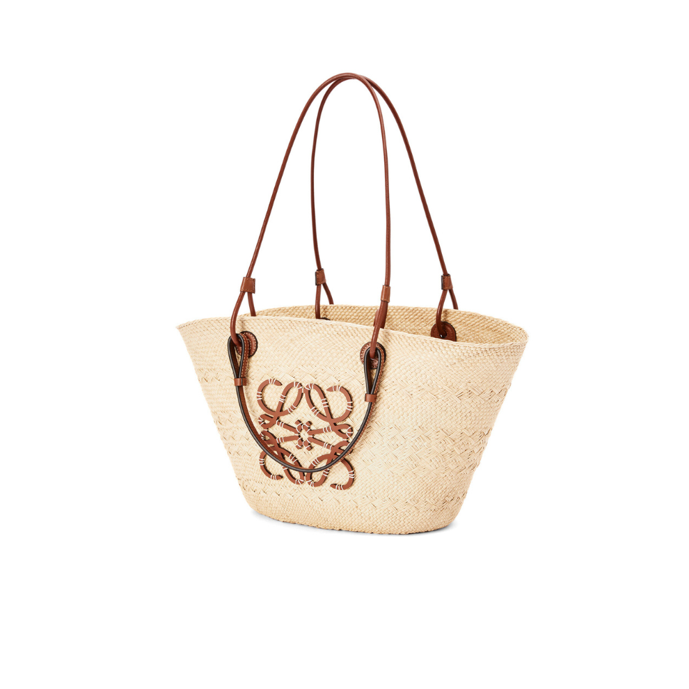 Buy LOEWE Medium Anagram Basket bag in iraca palm and calfskin | Krewsa South Africa
