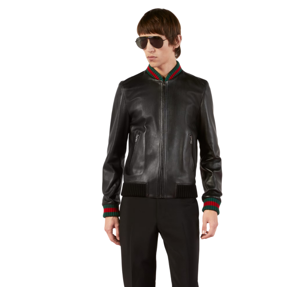 Buy GUCCI LEATHER JACKET WITH WEB | Krewsa South Africa