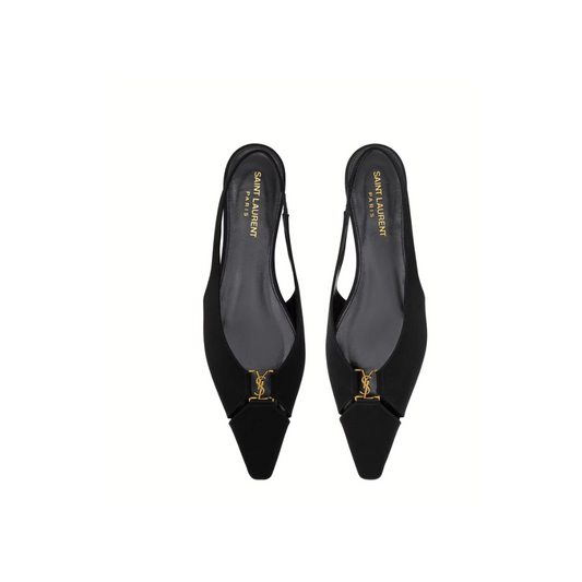 Buy Yves Saint Laurent BABYLONE slingback flats in satin crepe | Krewsa South Africa