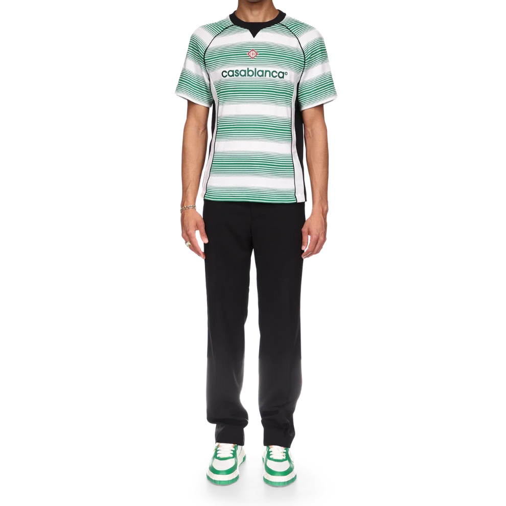 Buy Casablanca White & Green Stripe T-Shirt | Krewsa South Africa