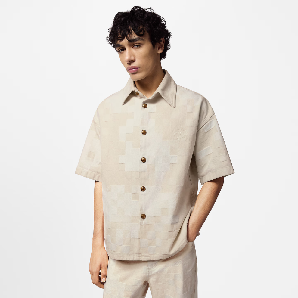 Buy LOUIS VUITTON Damier Short-Sleeved Denim Shirt | Krewsa South Africa