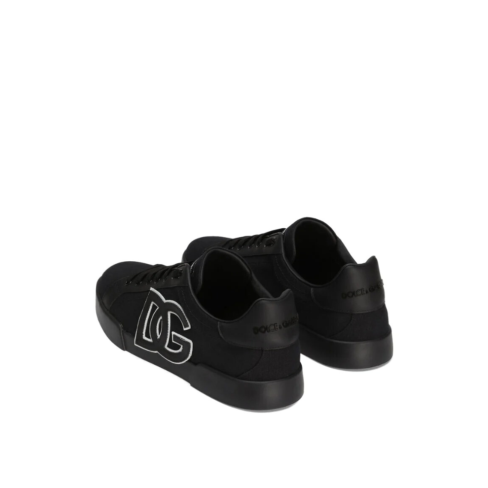 Buy Dolce & Gabbana Portofino light strobel sneakers in canvas and calfskin | Krewsa South Africa