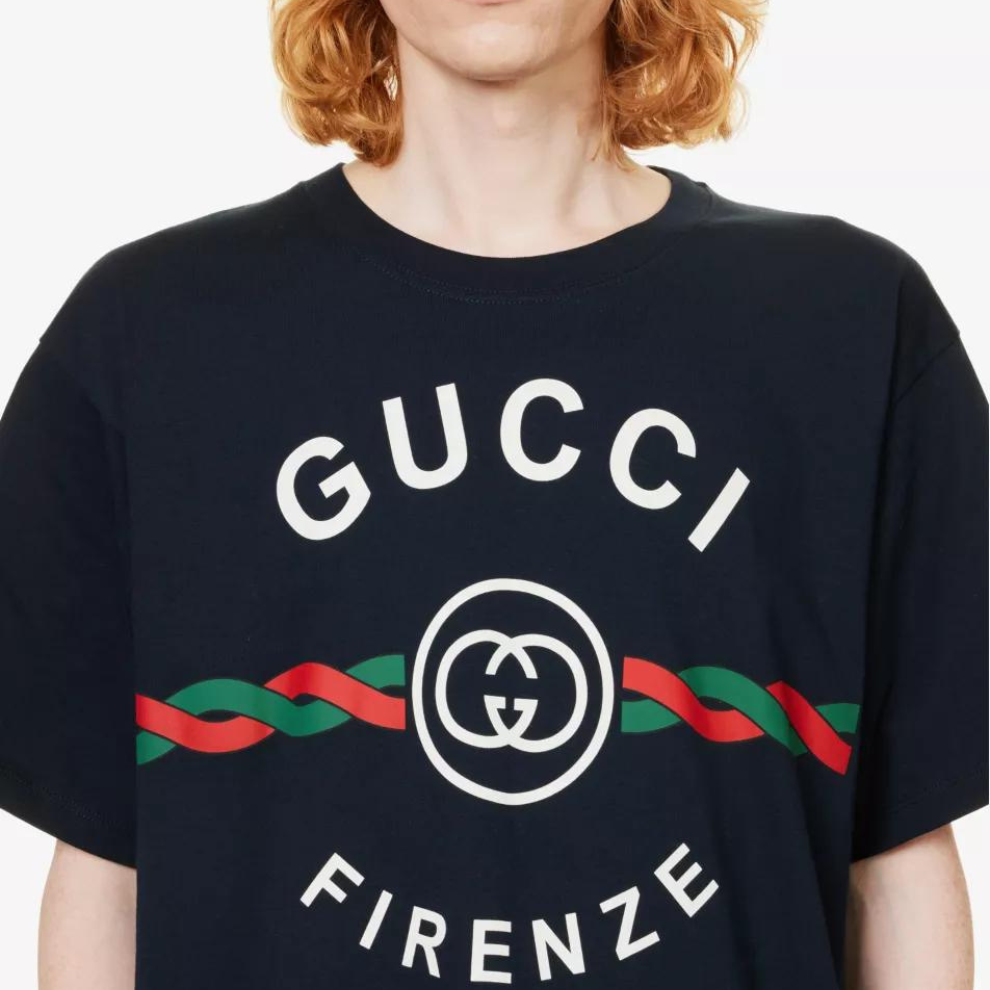 Buy GUCCI Brand-print relaxed-fit cotton-jersey T-shirt | Krewsa South Africa