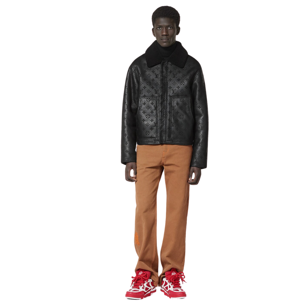 Buy LOUIS VUITTON Shearling Embossed Monogram Jacket | Krewsa South Africa