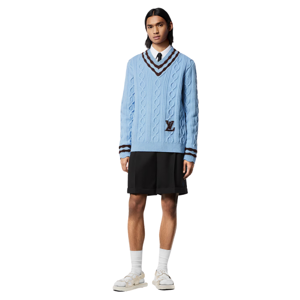 Buy LOUIS VUITTON Cable-Knit Wool And Mohair V-Neck Pullover | Krewsa South Africa