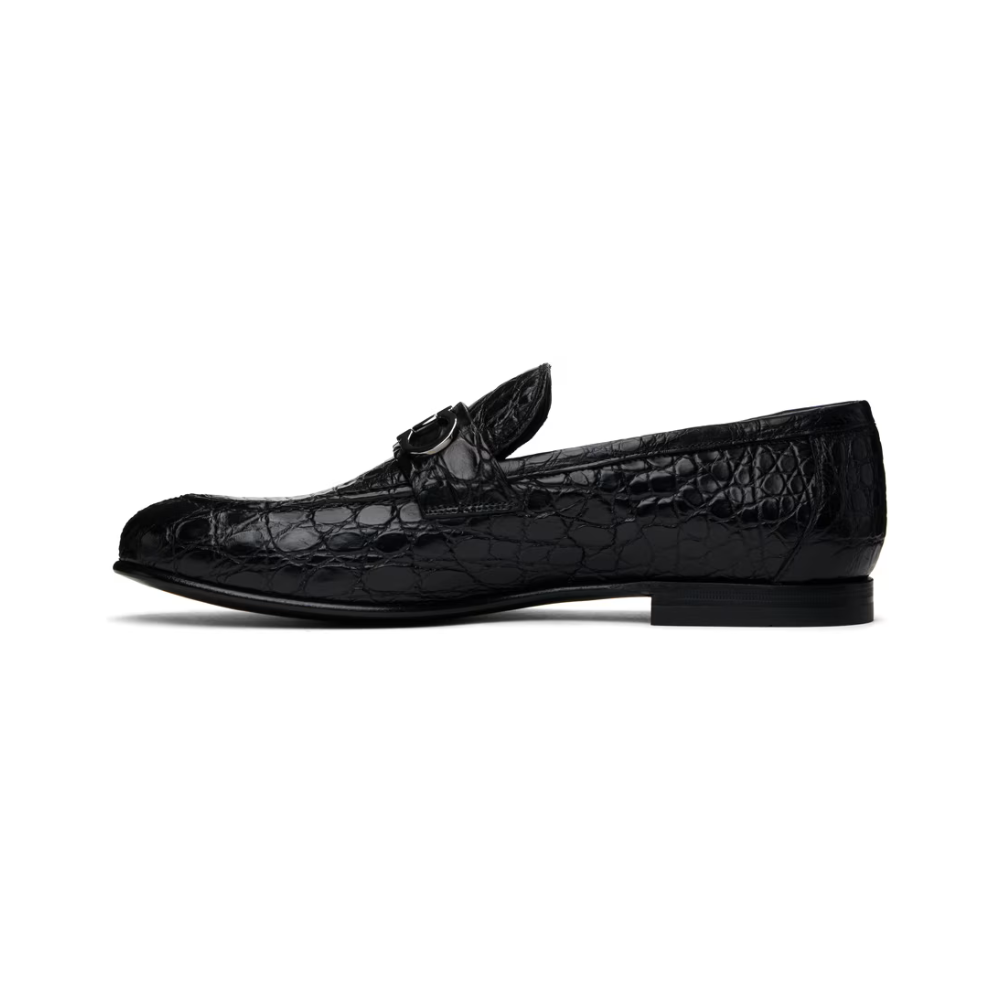 Buy FERRAGAMO Black Gin Lux Loafers | Krewsa South Africa