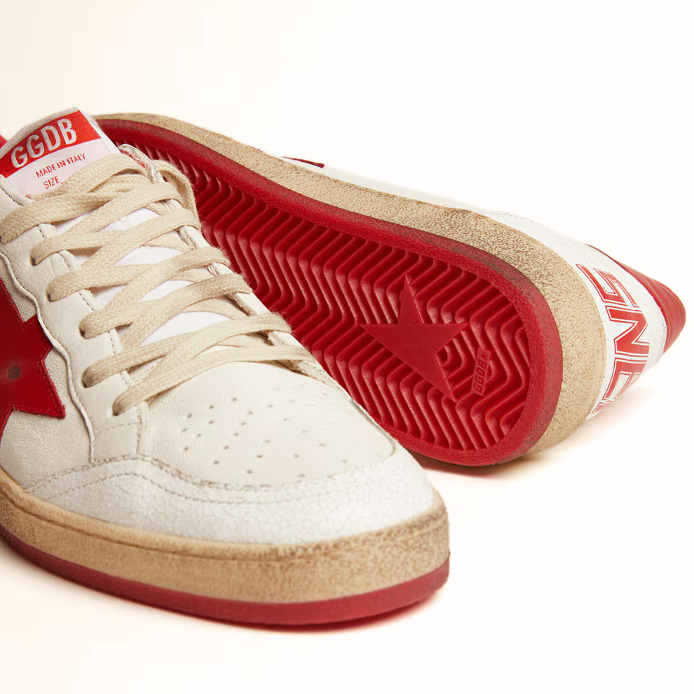 Buy Golden Goose Men's Ball Star in white leather | Krewsa South Africa