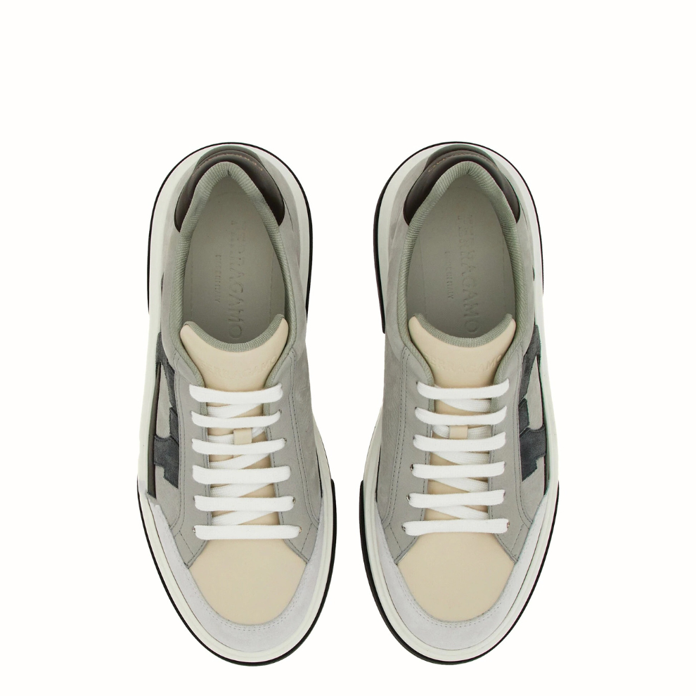 Buy Ferragamo Gancini-embroidered leather sneakers | Krewsa South Africa