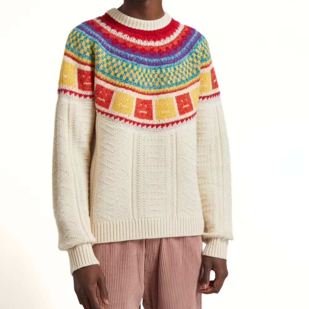 Buy Acne Studios Fair-Isle Rainbow Intarsia Knitted Jumper | Krewsa South Africa