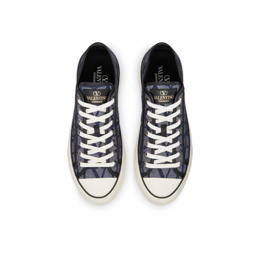 Buy VALENTINO GARAVANI DENIM-EFFECT JACQUARD TOIL Sneakers | Krewsa South Africa
