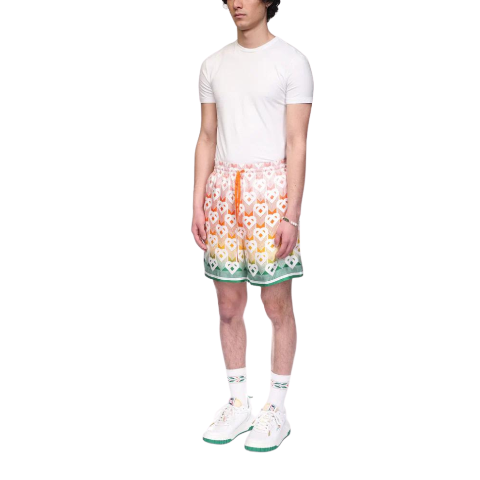 Buy CASABLANCA Gradient Heart Monogram Silk Shorts | Krewsa South Africa
