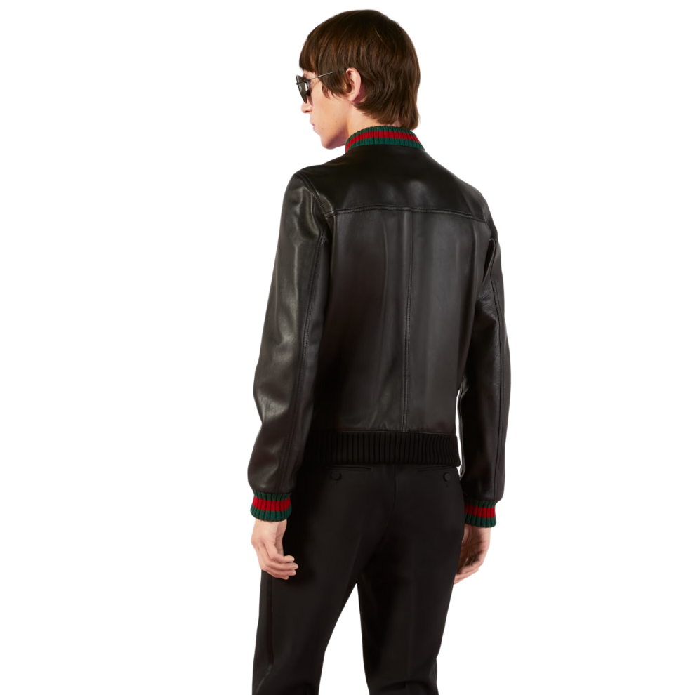 Buy GUCCI LEATHER JACKET WITH WEB | Krewsa South Africa