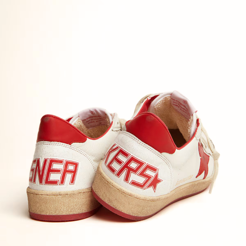 Buy Golden Goose Men's Ball Star in white leather | Krewsa South Africa