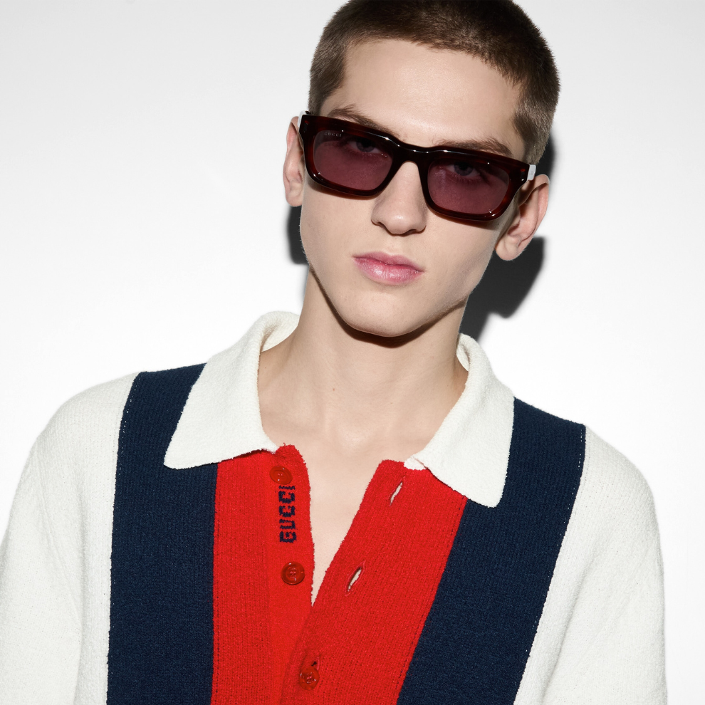 Buy GUCCI Cotton blend terry knit polo shirt | Krewsa South Africa