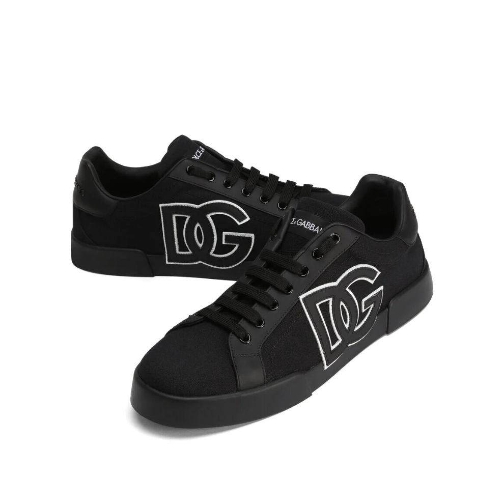 Buy Dolce & Gabbana Portofino light strobel sneakers in canvas and calfskin | Krewsa South Africa