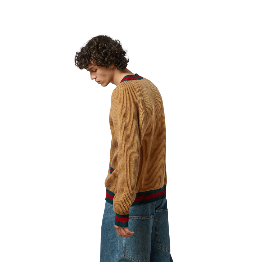 Buy GUCCI KNIT WOOL CARDIGAN WITH WEB | Krewsa South Africa