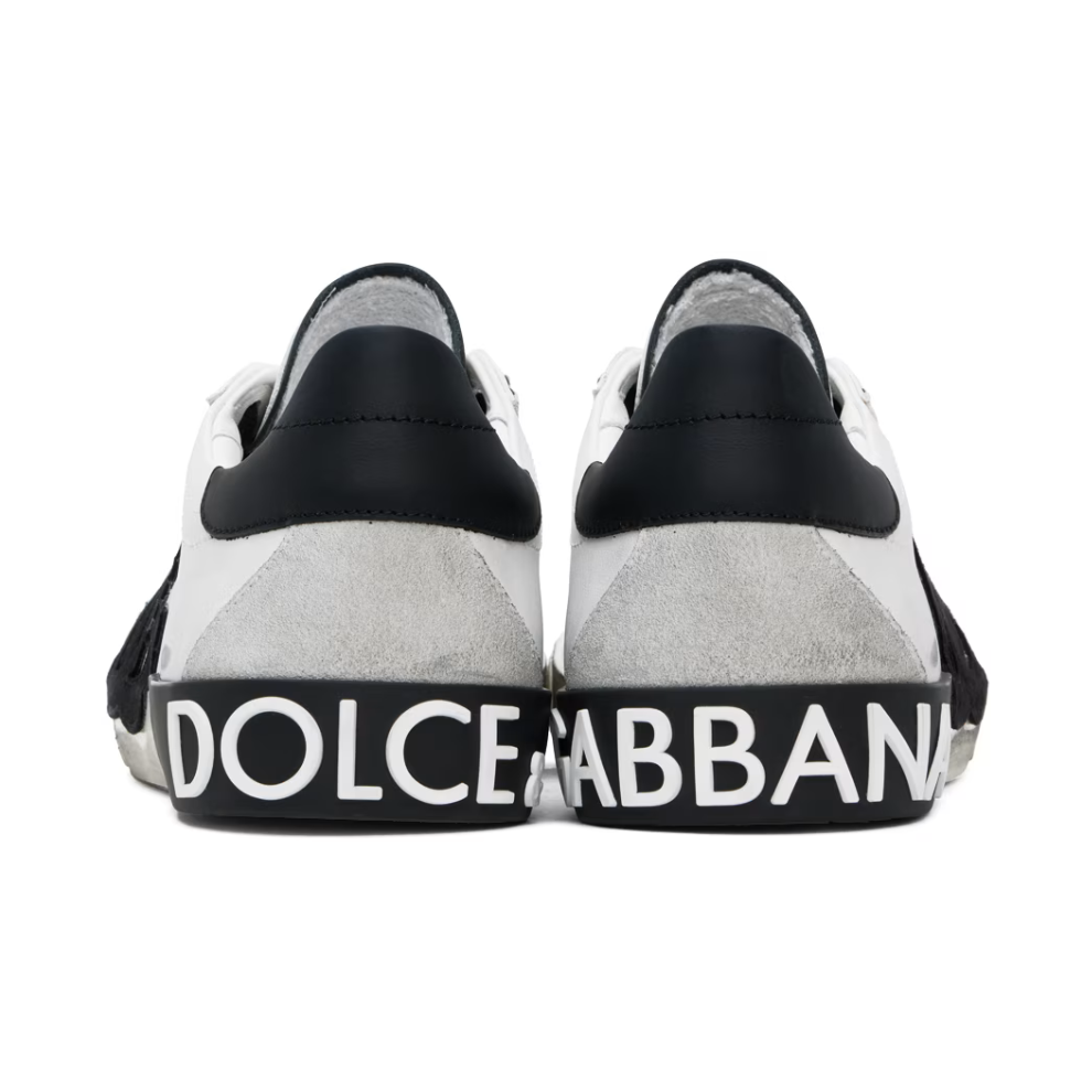 Buy DOLCE & GABBANA White Calfskin Portofino Vintage Sneakers | Krewsa South Africa