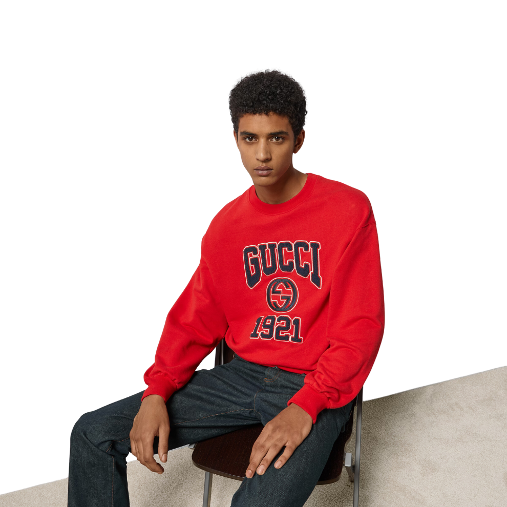 Buy GUCCI COTTON JERSEY SWEATSHIRT WITH EMBROIDERY | Krewsa South Africa