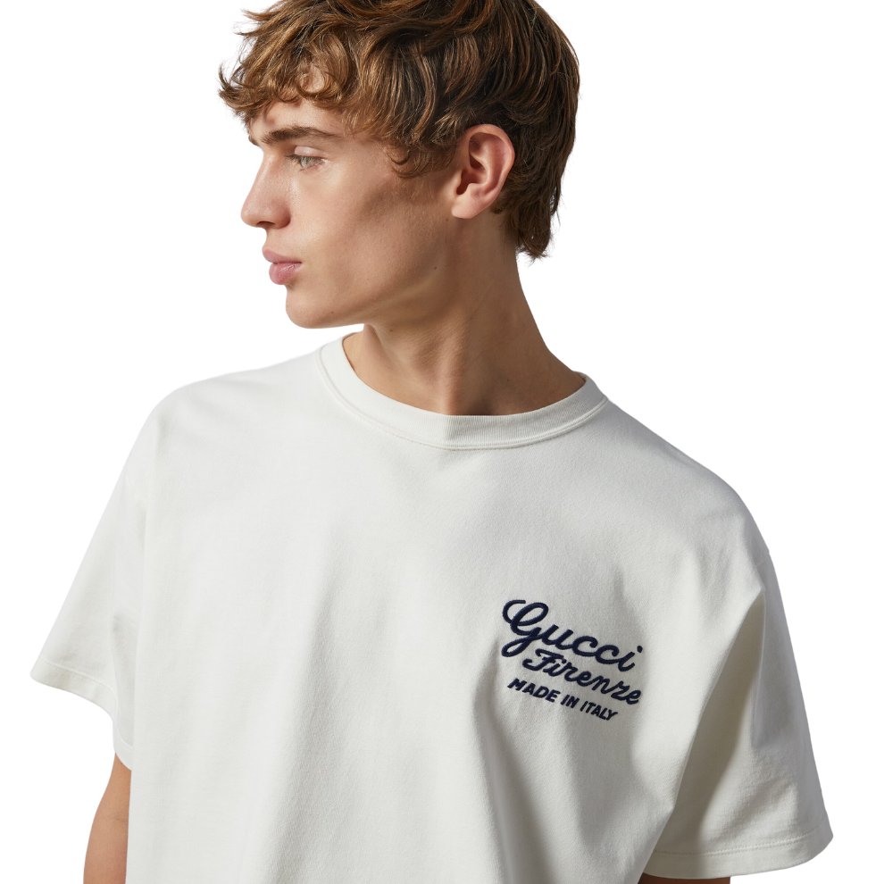 Buy GUCCI COTTON JERSEY T-SHIRT WITH EMBROIDERY | Krewsa South Africa