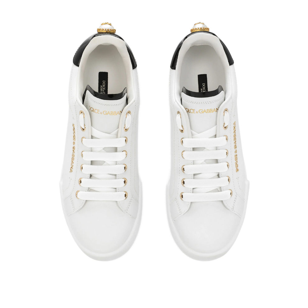 Buy DOLCE & GABBANA Portofino logo-tag leather sneakers | Krewsa South Africa