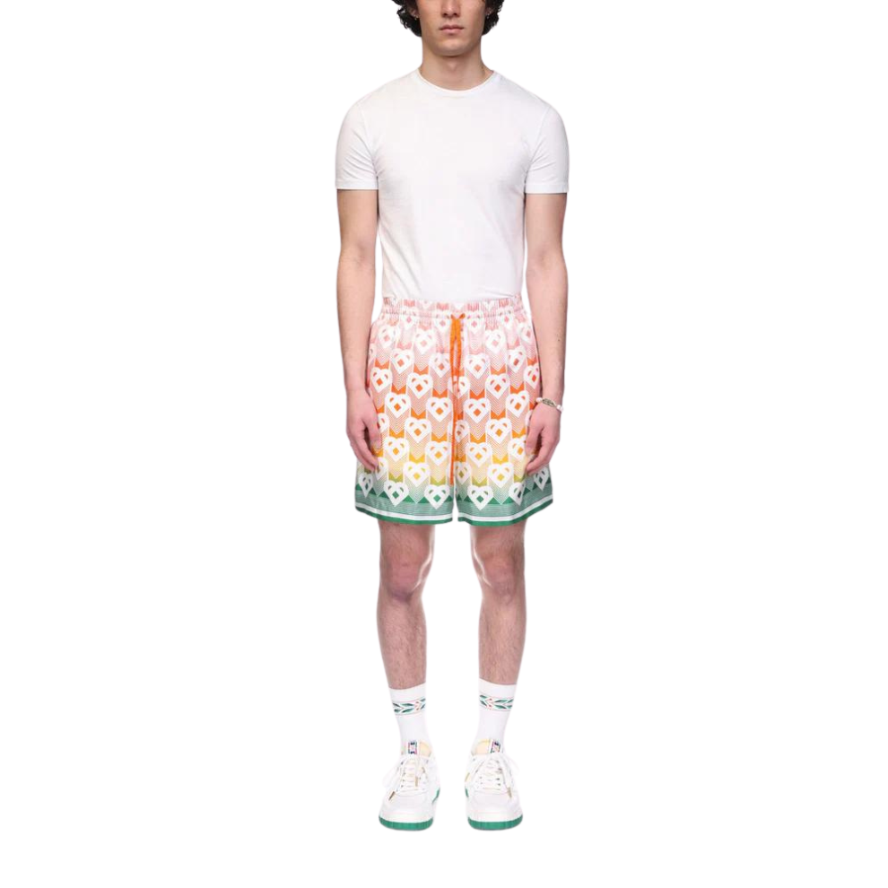 Buy CASABLANCA Gradient Heart Monogram Silk Shorts | Krewsa South Africa
